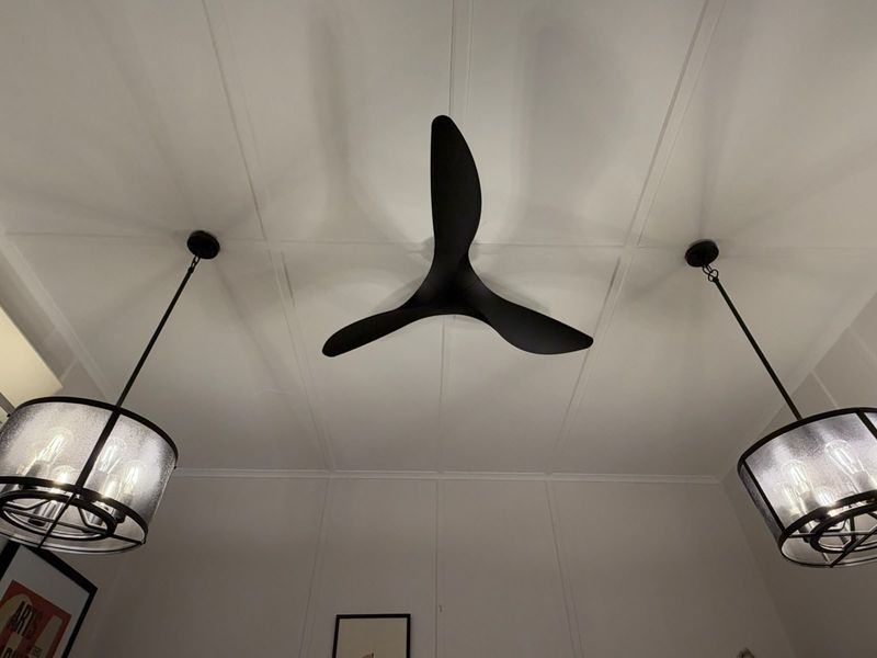 Bedroom ceiling fan replaced with a modern three-blade fan, Woodlawn, NSW